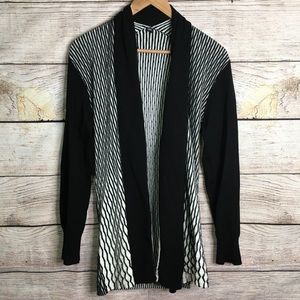 🍂2/$20 Lapis textured black white open cardigan